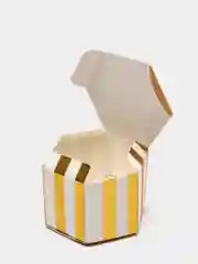 Серебряный мини шестигранная подарочная коробка, 3 шт