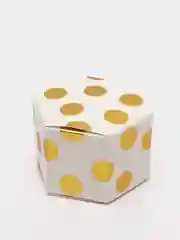 Белый мини шестигранная подарочная коробка, 3 шт