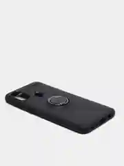 Черный чехол для Samsung M30s с кольцом