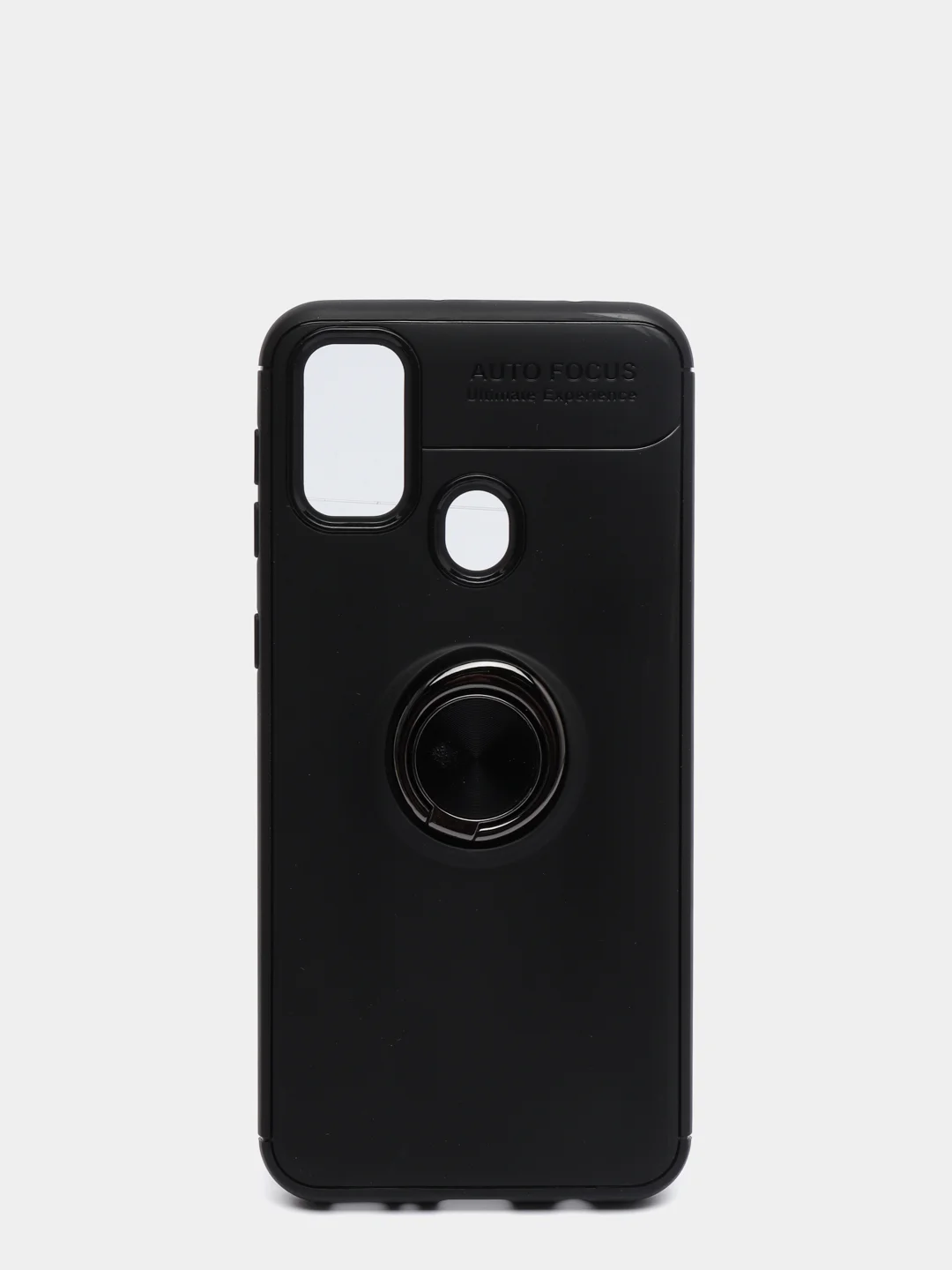 Черный чехол для Samsung M30s с кольцом