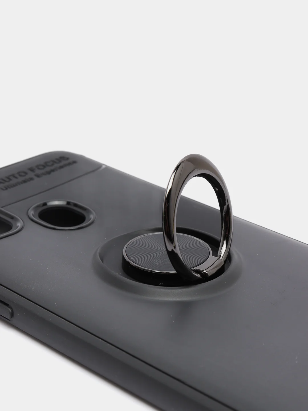 Черный чехол для Samsung M30s с кольцом