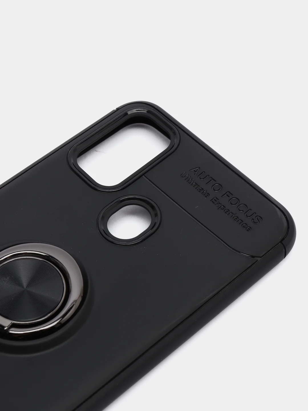 Черный чехол для Samsung M30s с кольцом