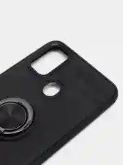 Черный чехол для Samsung M30s с кольцом