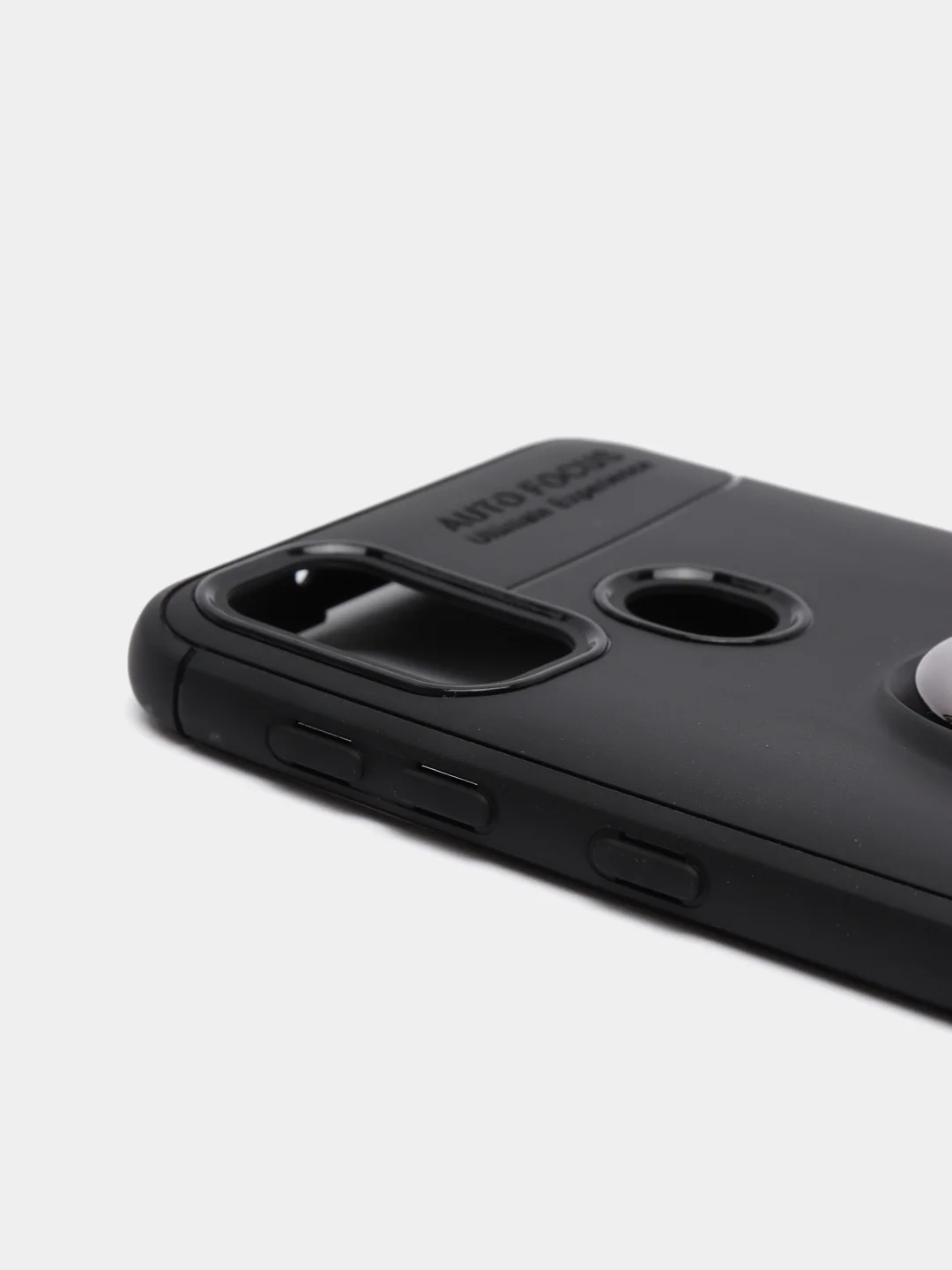 Черный чехол для Samsung M30s с кольцом
