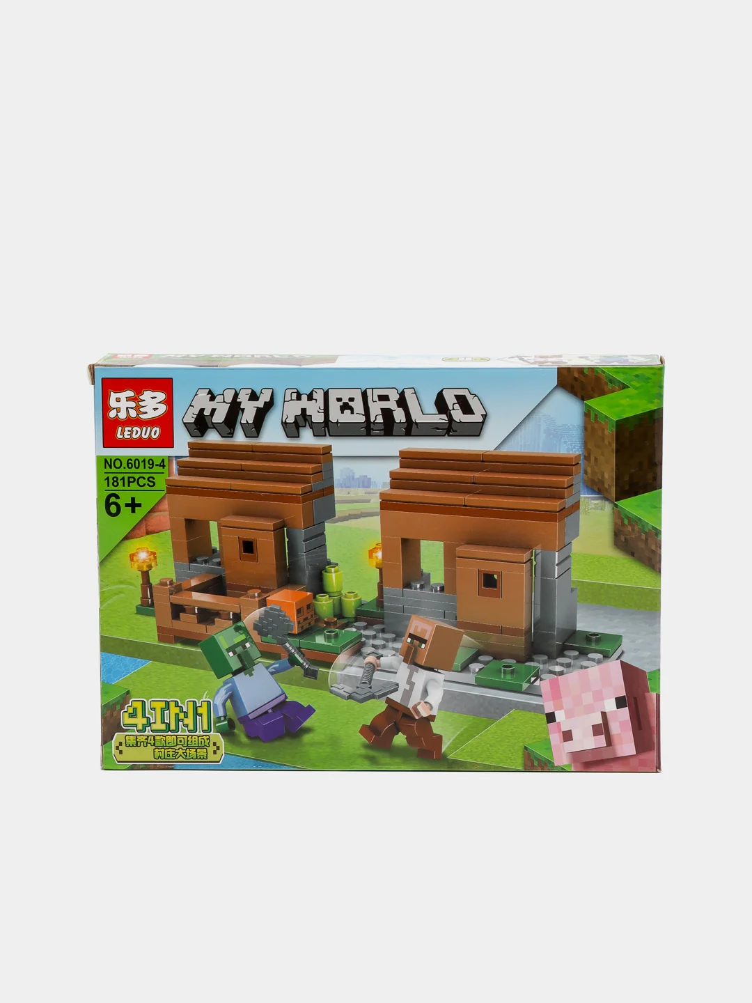 Зеленый конструктор LEDUO "My World" 4 в 1, 180-245 деталей