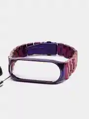 Пурпурный металлический ремешок для Xiaomi Mi Band 3 / 4 / 5 / 6