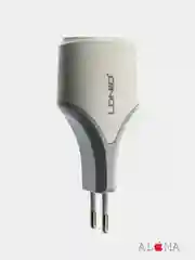 Сетевое зарядное устройство  LDNIO A2268 2 USB порта + кабель Lightning/Micro USB 2.1A