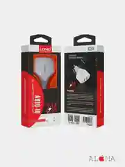 Сетевое зарядное устройство  LDNIO A2268 2 USB порта + кабель Lightning/Micro USB 2.1A