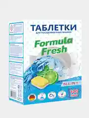 Таблетки для посудомоечных машин Formula Fresh All in 1 бесфосфатные 100 шт