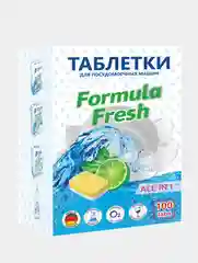 Таблетки для посудомоечных машин Formula Fresh All in 1 бесфосфатные 100 шт