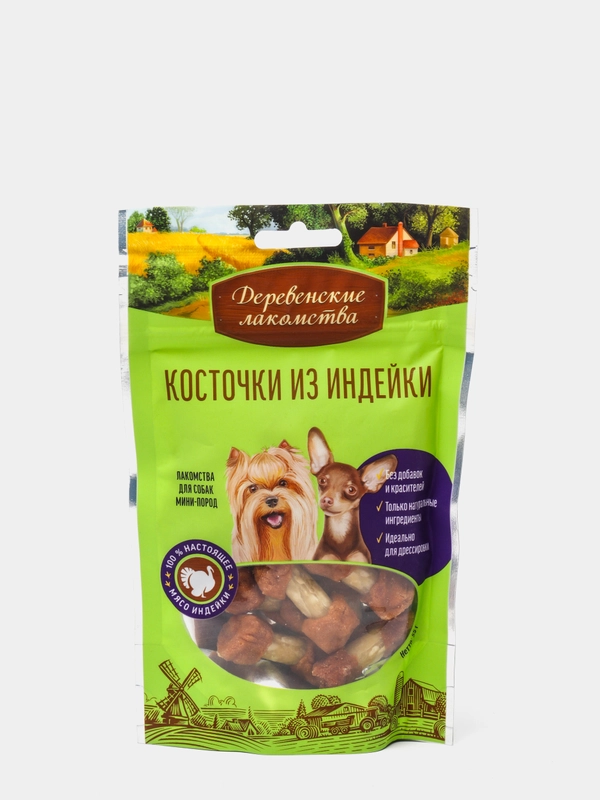 Деревенские лакомства косточки из индейки для мини-пород 55гр