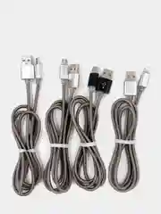 Кабель для зарядки и передачи данных microUSB, Lightning, Type-C, металлический, 2 размера