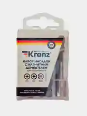 Набор бит KRANZ: PH2, PZ2, магнитный держатель 50 мм, бита кровельная 8 и 10 мм