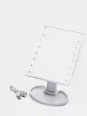 Белый настольное зеркало с подсветкой, USB-кабель