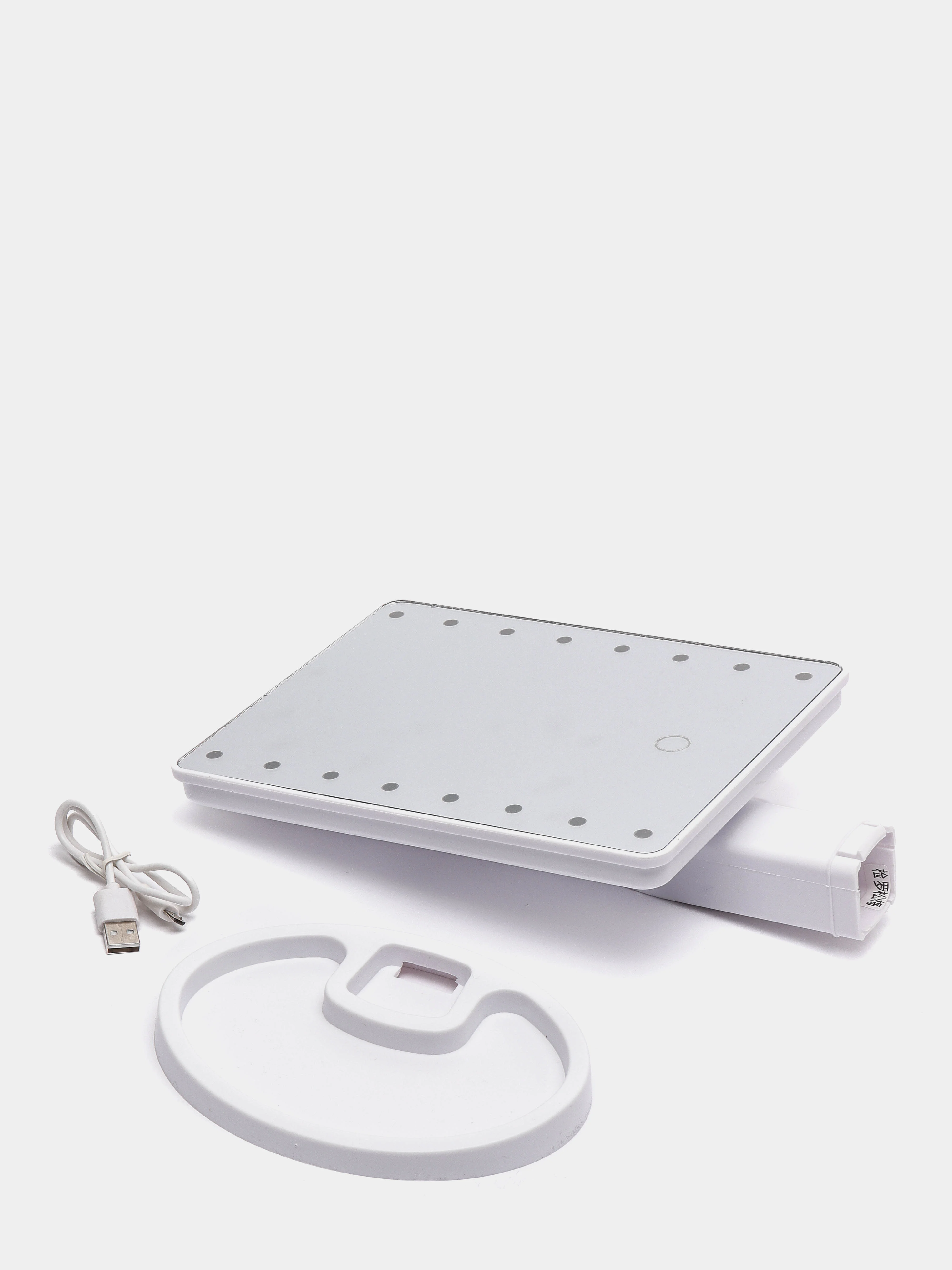 Белый настольное зеркало с подсветкой, USB-кабель