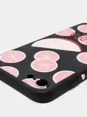 Оранжевый чехол на iPhone "Фрукты" силиконовый, плотный, 7/8 Plus XR 11 12 Pro mini 13 Pro
