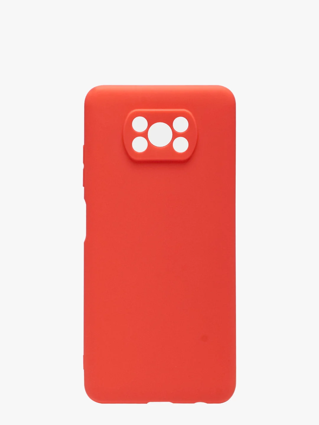 Красный чехол накладка для Xiaomi Poco X3 силиконовый матовый однотонный