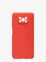 Красный чехол накладка для Xiaomi Poco X3 силиконовый матовый однотонный