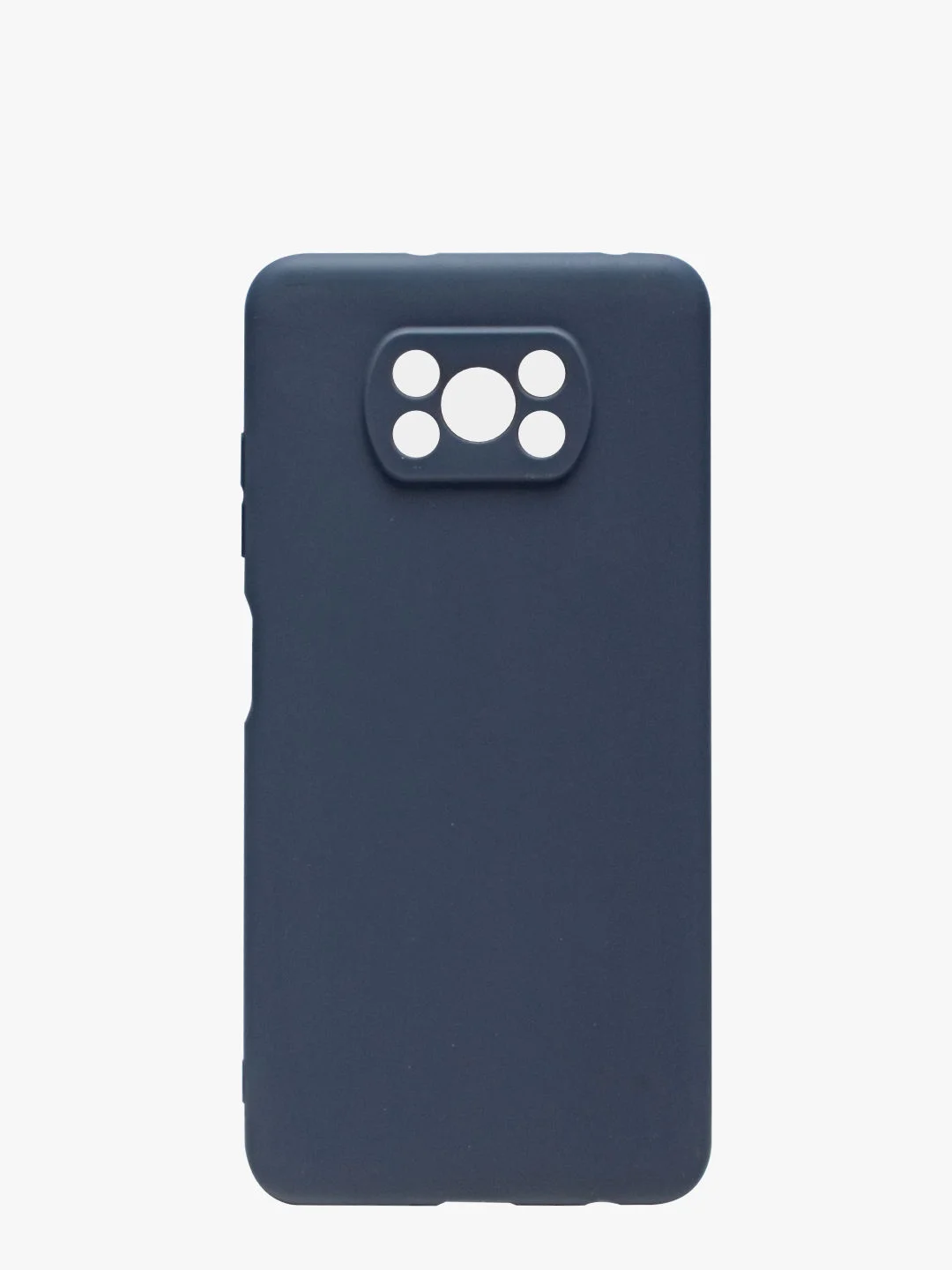 Синий чехол накладка для Xiaomi Poco X3 силиконовый матовый однотонный
