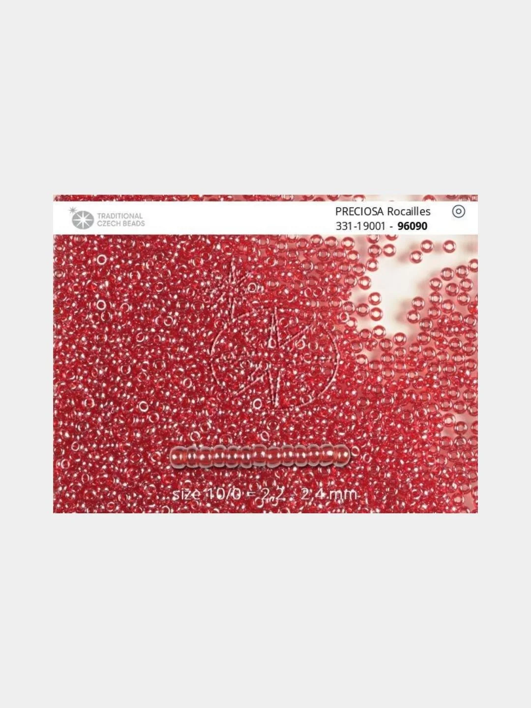 Багровый чешский бисер Preciosa 10/0, Transparent sfinx, 10 и 50 грамм