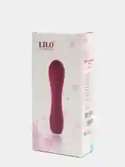 Бордовый силиконовый женский вибратор Lilo