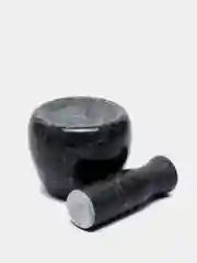 Черный ступка с пестиком 10*7,5 см