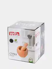 Черный ступка с пестиком 10*7,5 см