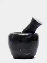 Черный ступка с пестиком 10*7,5 см