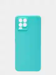 Бирюзовый чехол для Realme 8 силиконовый матовый однотонный