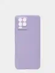 Сиреневый чехол для Realme 8 силиконовый матовый однотонный