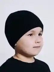 Черный шапка детская зимняя на флисе Alga