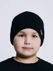 Черный шапка детская зимняя на флисе Alga