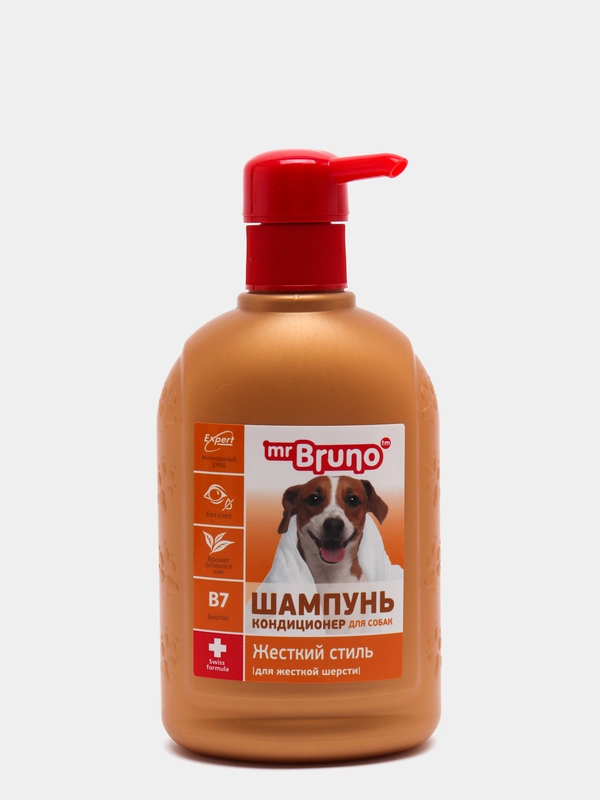 Шампунь-кондиционер Mr.Bruno, жесткий стиль, для жесткой шерсти, 350 мл