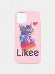 Розовый чехол для iPhone 12/ 12 Pro "TikTok", "Likee"
