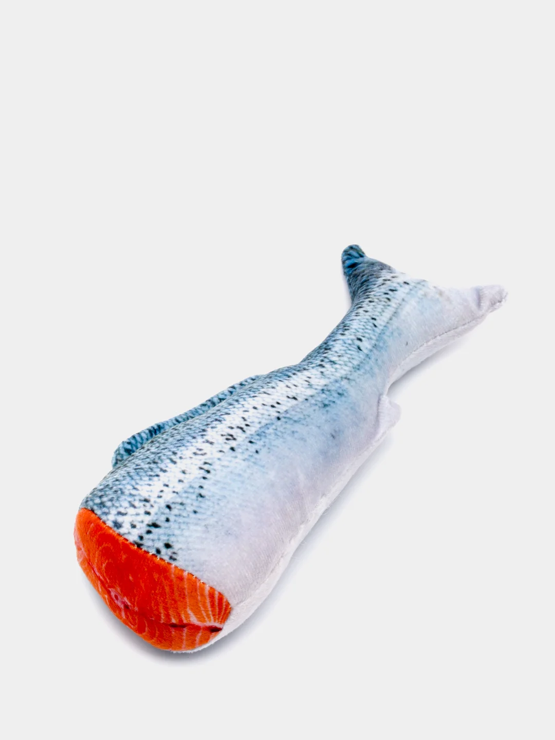 Серый меланж игрушка для кошки, с кошачьей мятой, в форме рыбы