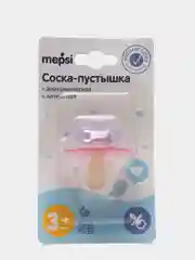 Розовый соска-пустышка латексная анатомическая MEPSI 3+мес 0302