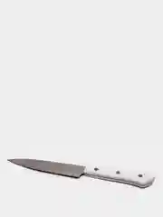 Белый нож средний, белая и черная ручка, 23.5 см