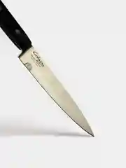 Белый нож средний, белая и черная ручка, 23.5 см