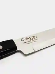 Белый нож средний, белая и черная ручка, 23.5 см