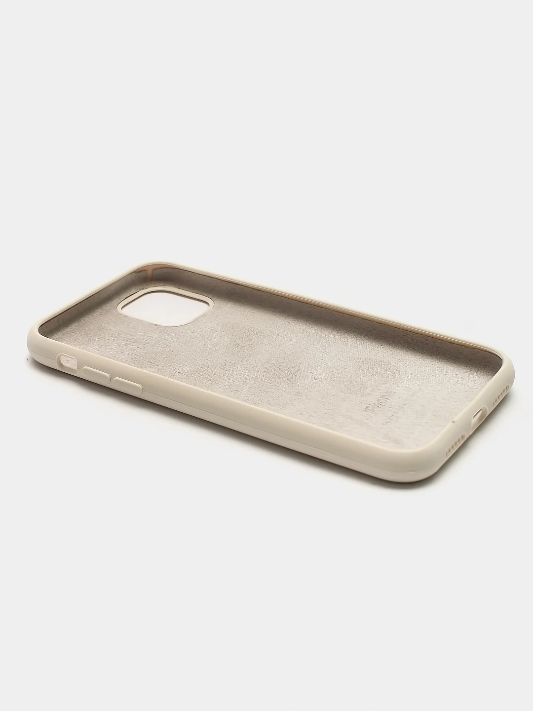 Бежевый чехол Silicone Case для iPhone 11 с закрытым низом