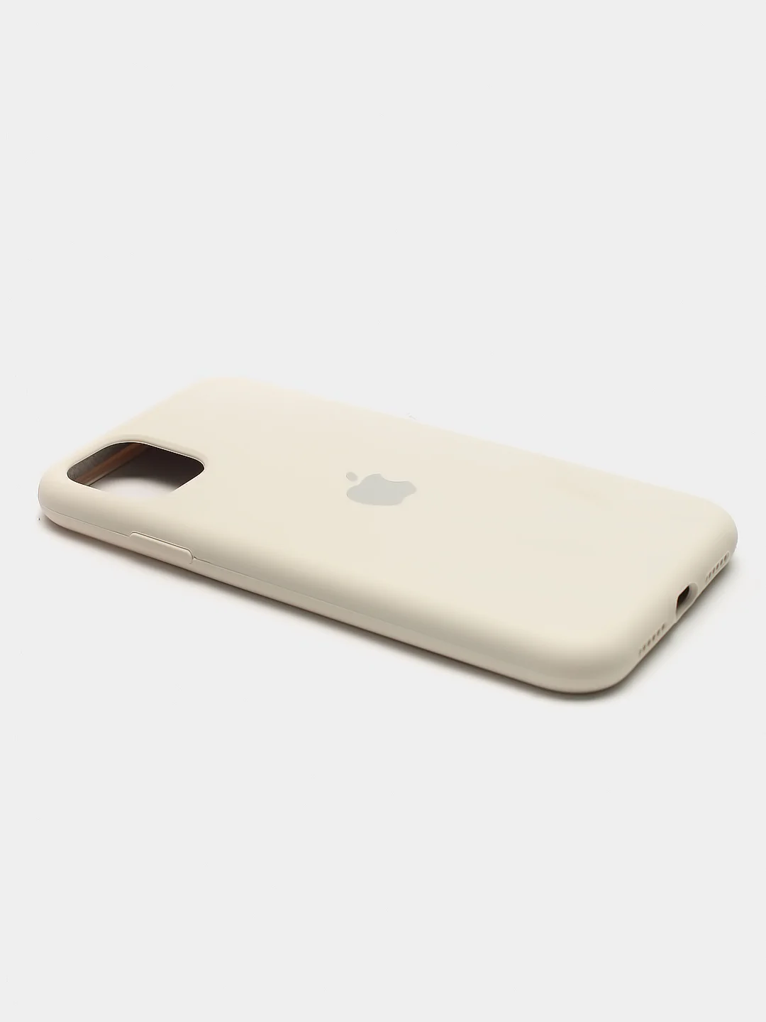 Бежевый чехол Silicone Case для iPhone 11 с закрытым низом