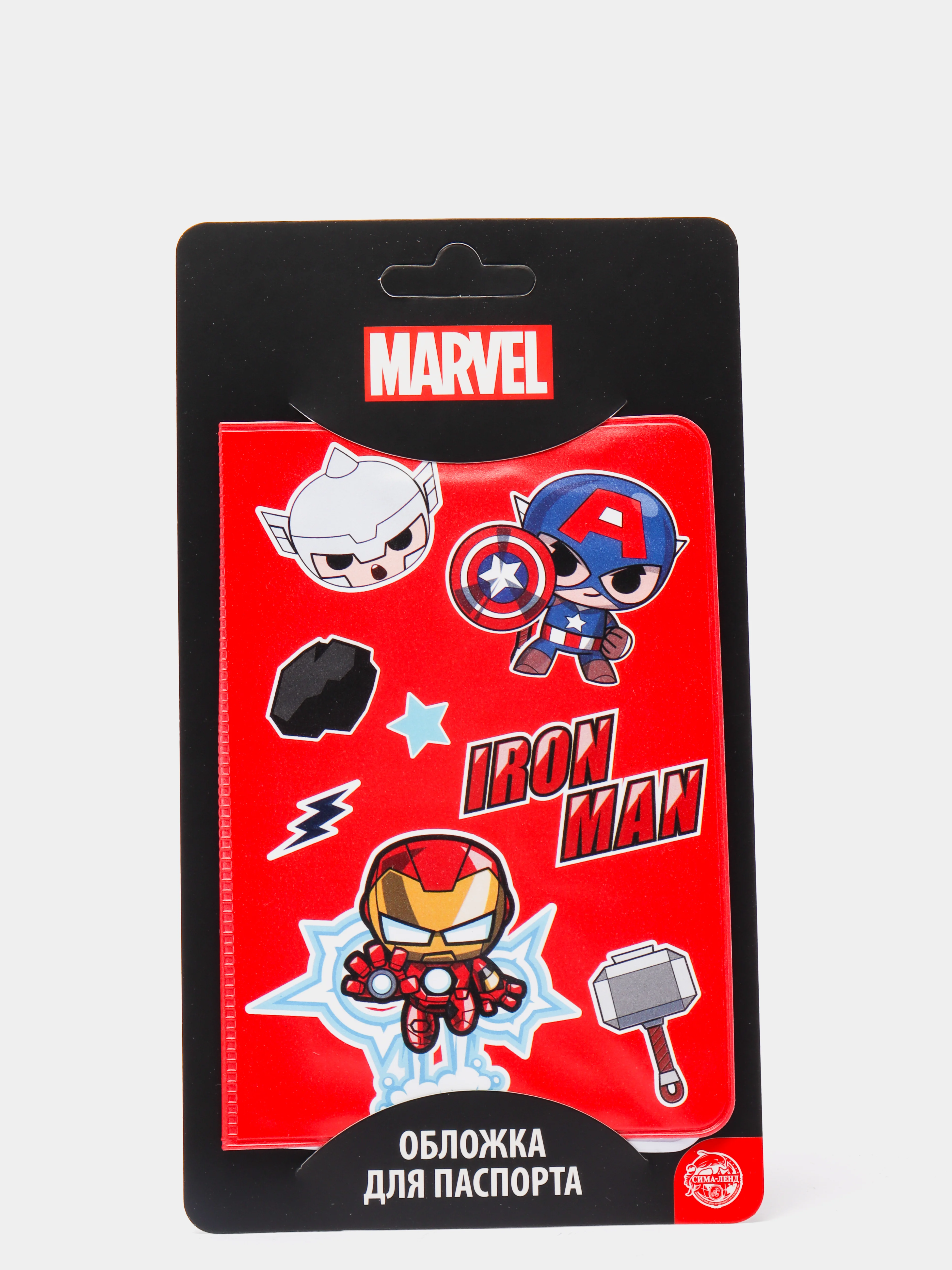 Алый обложка на паспорт "Marvel"
