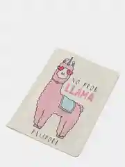 Белый обложка на паспорт "Лама"