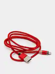 Белый магнитный кабель microUSB, type-C, Lightning