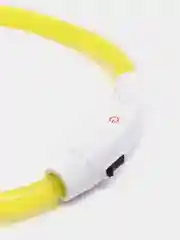 Желтый ошейник светящийся для собак с USB