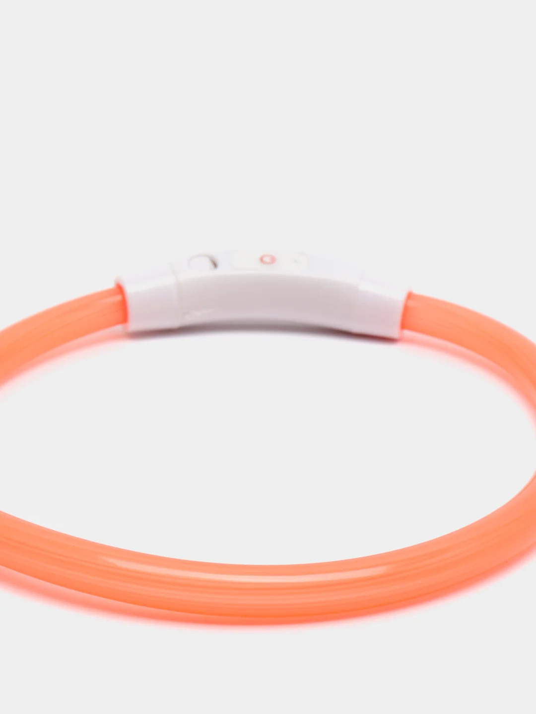 Оранжевый ошейник светящийся для собак с USB