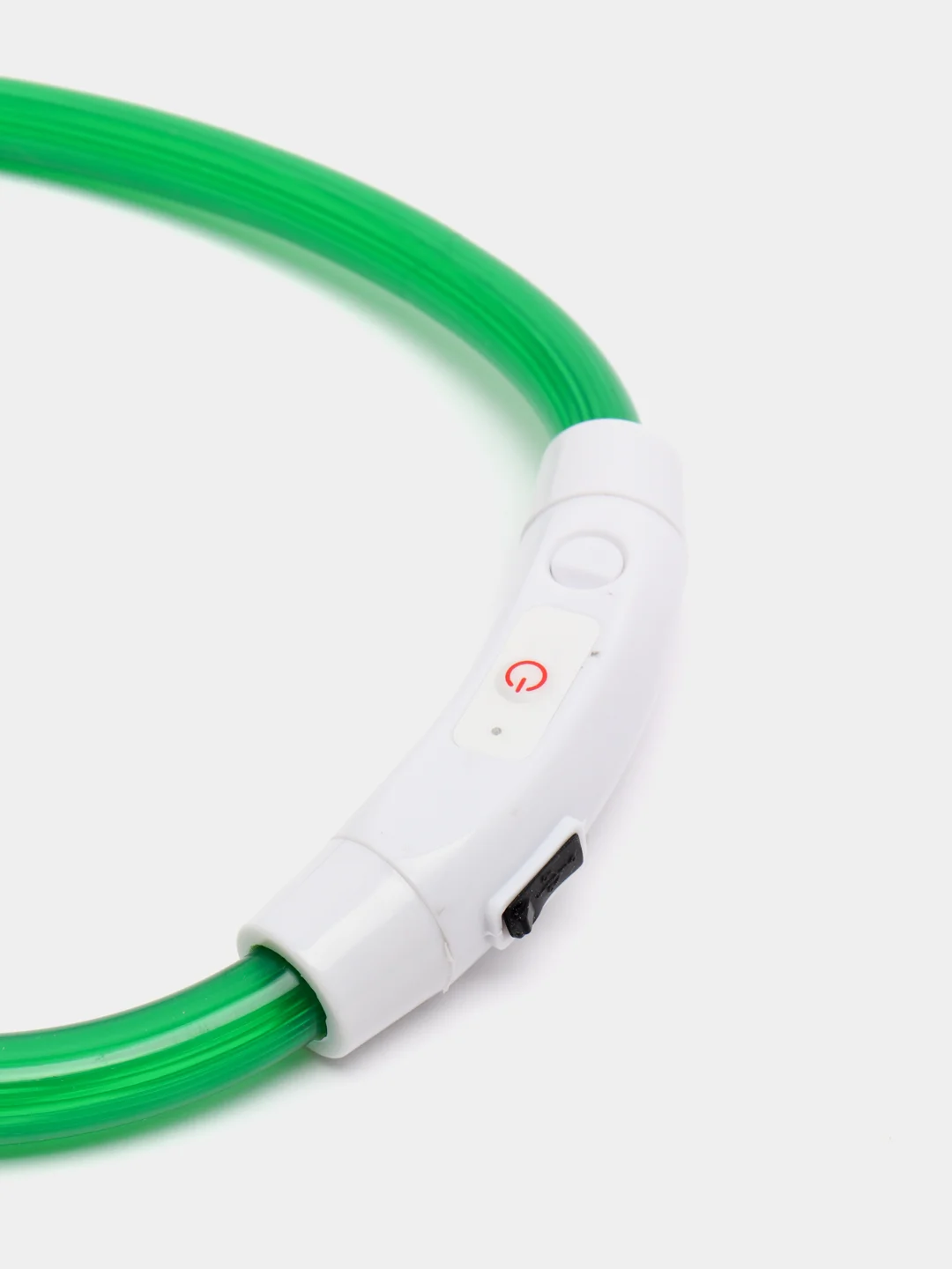 Зеленый ошейник светящийся для собак с USB