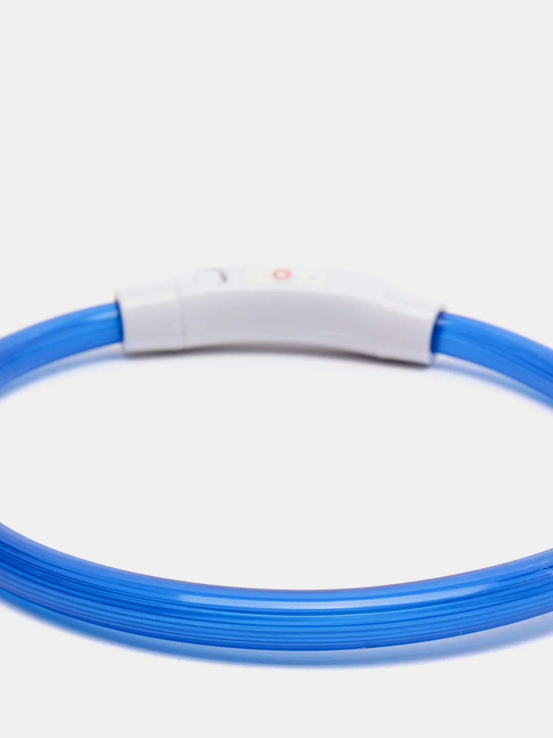 Синий ошейник светящийся для собак с USB