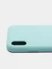 Бирюзовый чехол Silicone Case силиконовый с микрофиброй IPhone 5/5s/SE 6/6s 7/8 7+/8+ X/XS / 11 / 12