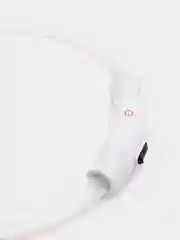 Белый ошейник светящийся для собак с USB